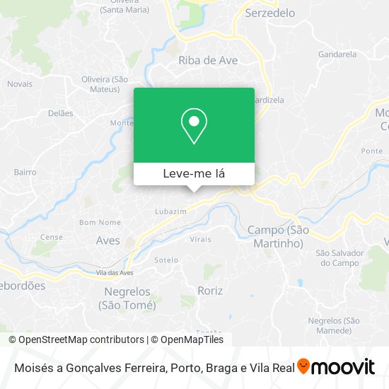 Moisés a Gonçalves Ferreira mapa