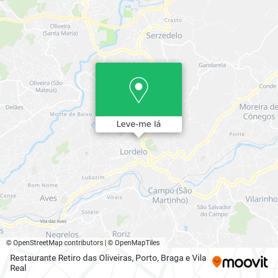 Restaurante Retiro das Oliveiras mapa