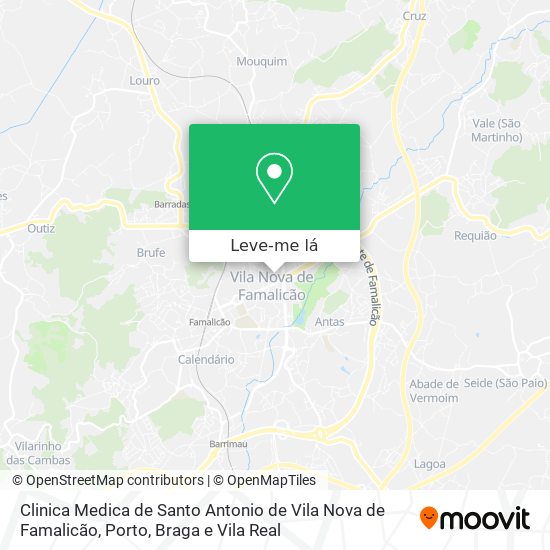 Clinica Medica de Santo Antonio de Vila Nova de Famalicão mapa