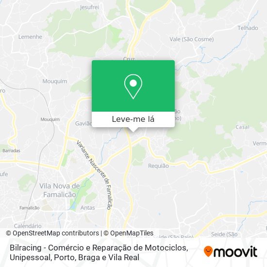 Bilracing - Comércio e Reparação de Motociclos, Unipessoal mapa