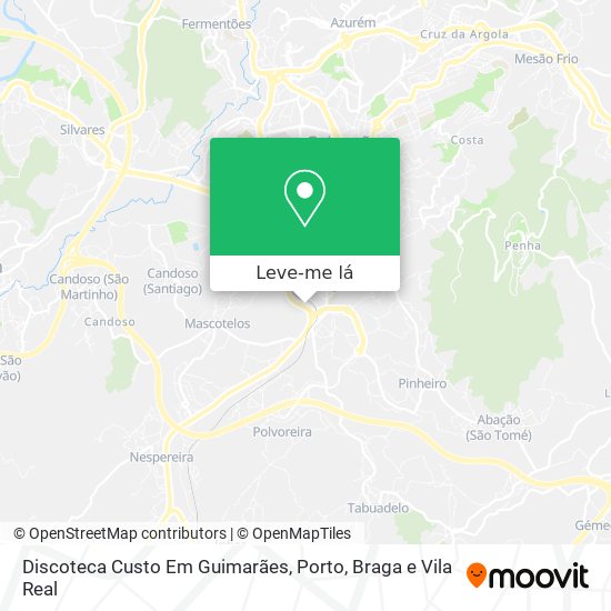 Discoteca Custo Em Guimarães mapa