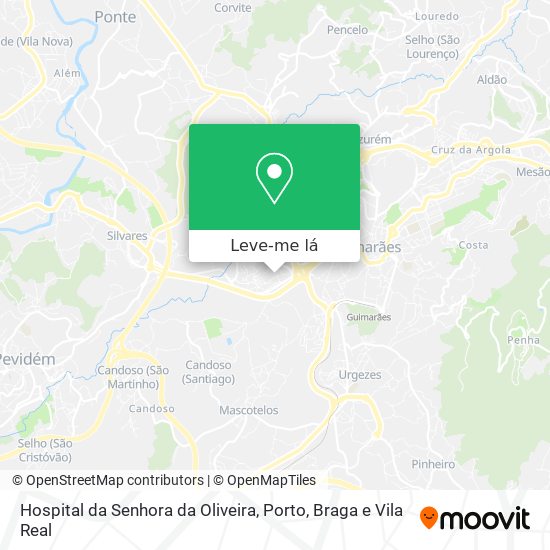 Hospital da Senhora da Oliveira mapa