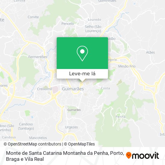 Monte de Santa Catarina Montanha da Penha mapa