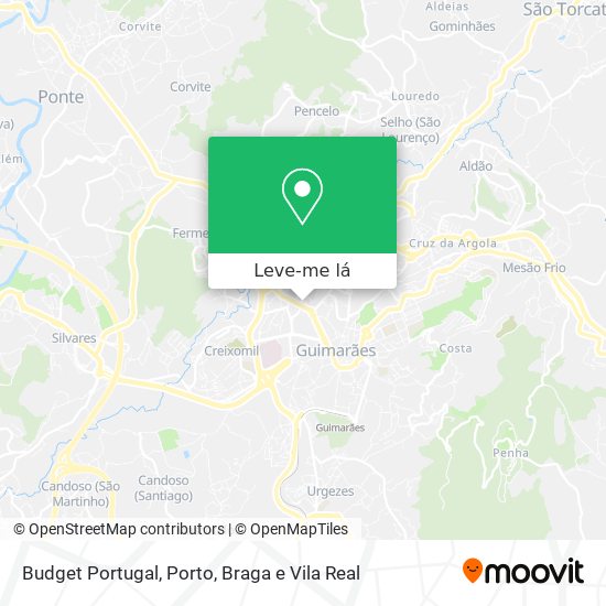 Budget Portugal mapa