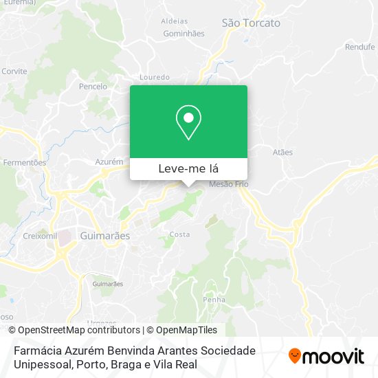 Farmácia Azurém Benvinda Arantes Sociedade Unipessoal mapa