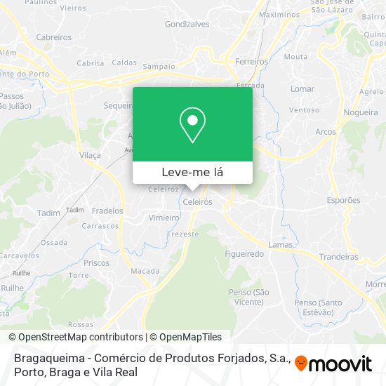 Bragaqueima - Comércio de Produtos Forjados, S.a. mapa