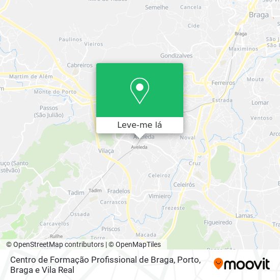 Centro de Formação Profissional de Braga mapa