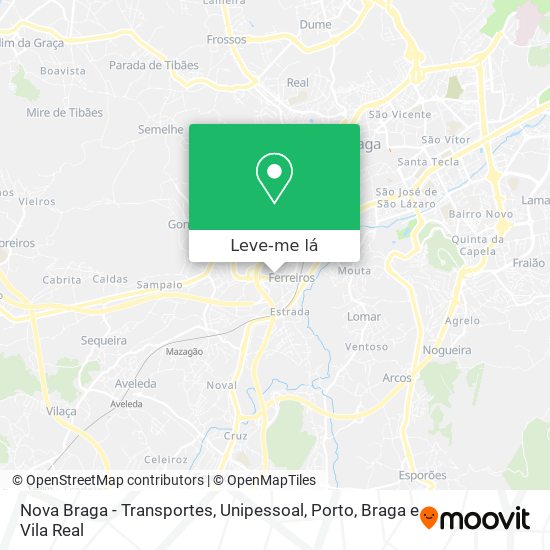 Nova Braga - Transportes, Unipessoal mapa
