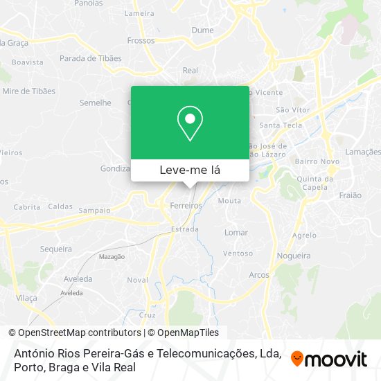 António Rios Pereira-Gás e Telecomunicações, Lda mapa