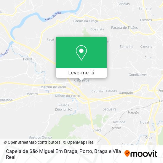 Capela de São Miguel Em Braga mapa
