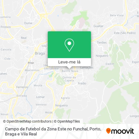 Campo de Futebol da Zona Este no Funchal mapa