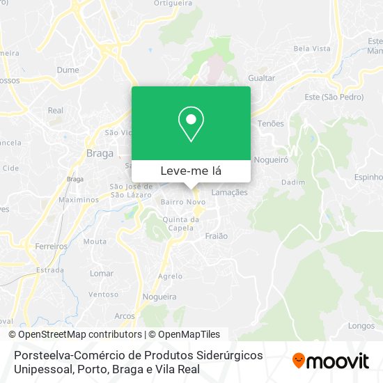 Porsteelva-Comércio de Produtos Siderúrgicos Unipessoal mapa