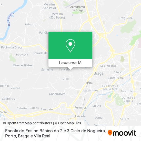 Escola do Ensino Básico do 2 e 3 Ciclo de Nogueira mapa