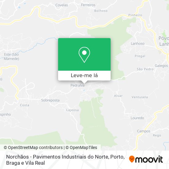 Norchãos - Pavimentos Industriais do Norte mapa