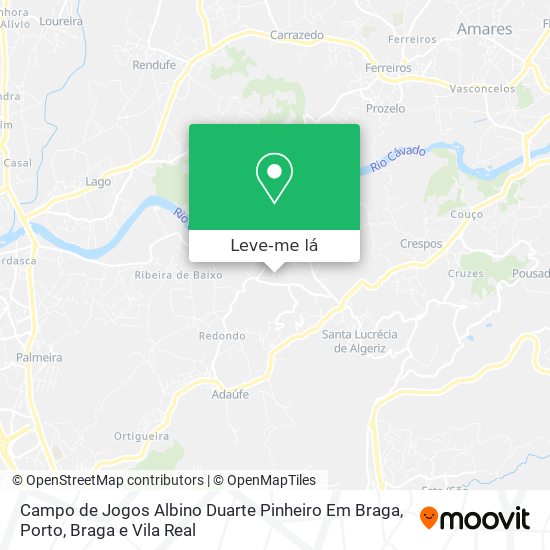 Campo de Jogos Albino Duarte Pinheiro Em Braga mapa