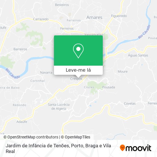 Jardim de Infância de Tenões mapa