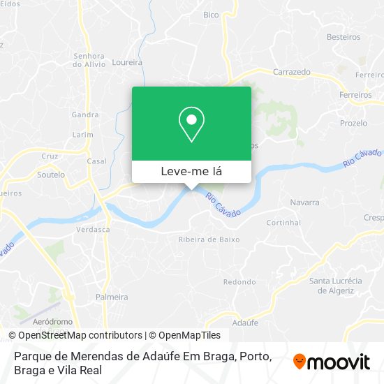 Parque de Merendas de Adaúfe Em Braga mapa