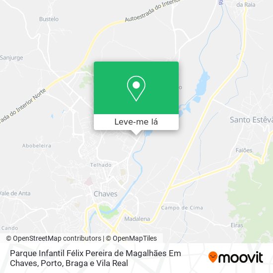 Parque Infantil Félix Pereira de Magalhães Em Chaves mapa