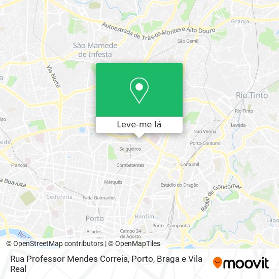 Rua Professor Mendes Correia mapa