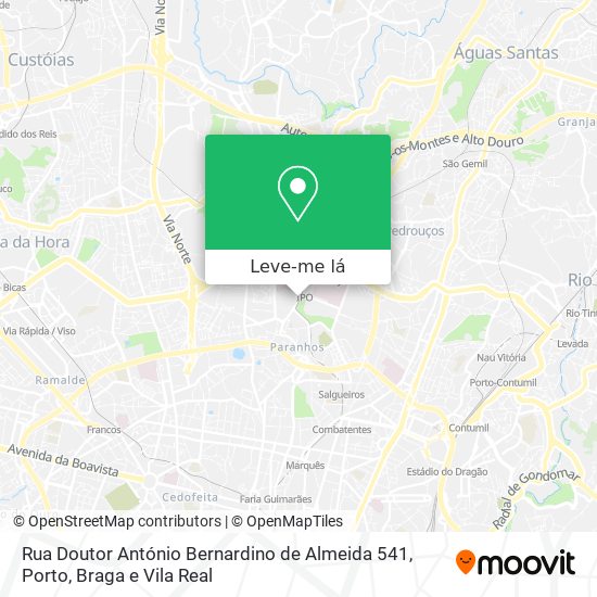 Rua Doutor António Bernardino de Almeida 541 mapa