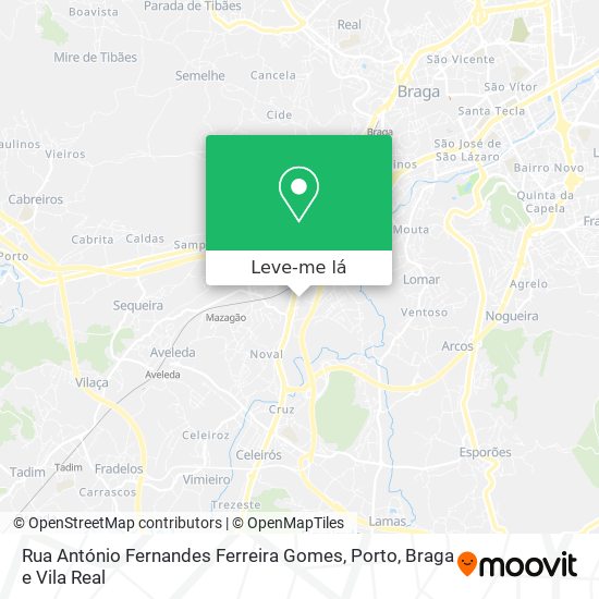 Rua António Fernandes Ferreira Gomes mapa