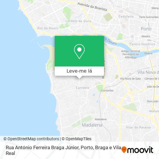 Rua António Ferreira Braga Júnior mapa