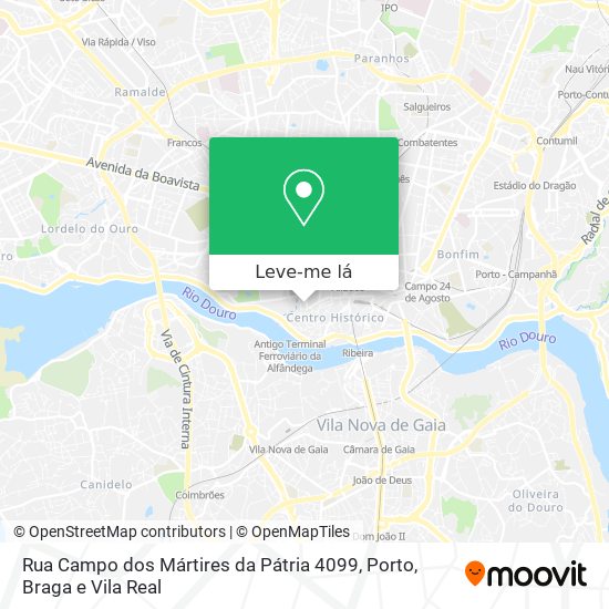 Rua Campo dos Mártires da Pátria 4099 mapa
