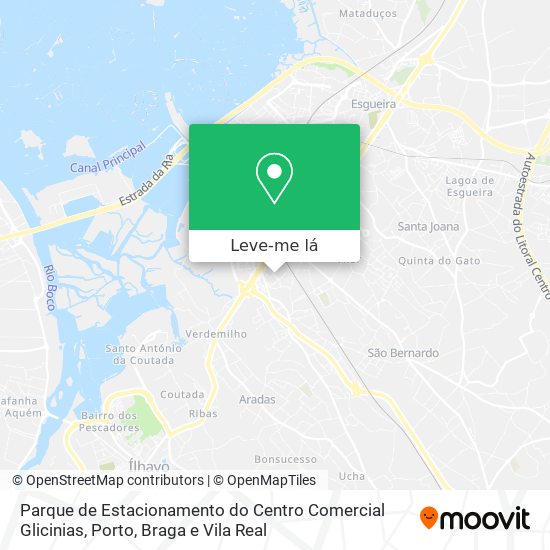 Parque de Estacionamento do Centro Comercial Glicinias mapa