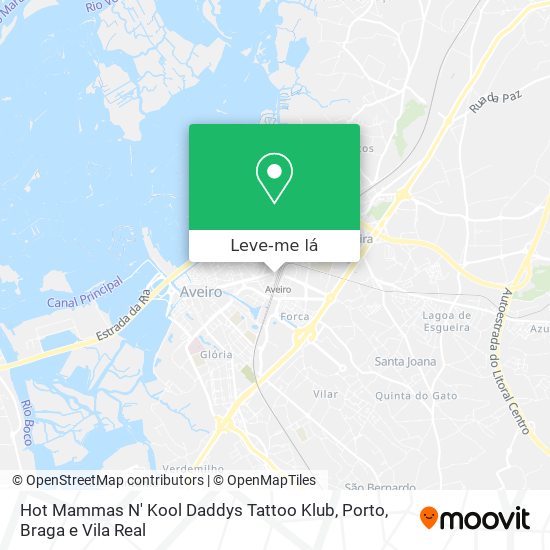 Hot Mammas N' Kool Daddys Tattoo Klub mapa