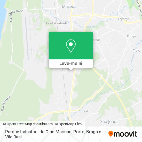 Parque Industrial de Olho Marinho mapa