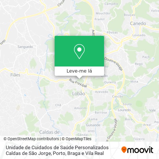 Unidade de Cuidados de Saúde Personalizados Caldas de São Jorge mapa