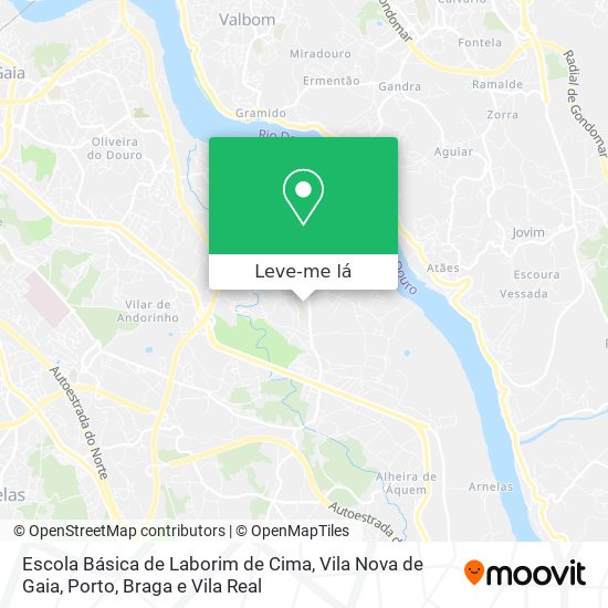 Escola Básica de Laborim de Cima, Vila Nova de Gaia mapa