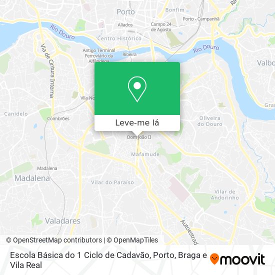 Escola Básica do 1 Ciclo de Cadavão mapa