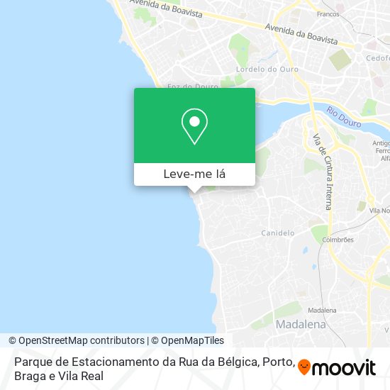 Parque de Estacionamento da Rua da Bélgica mapa