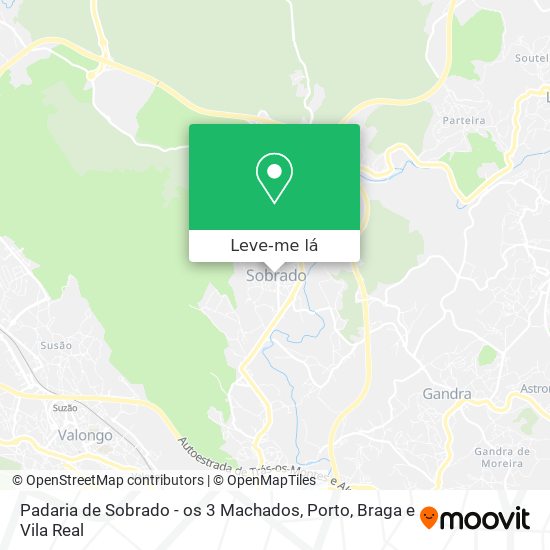 Padaria de Sobrado - os 3 Machados mapa