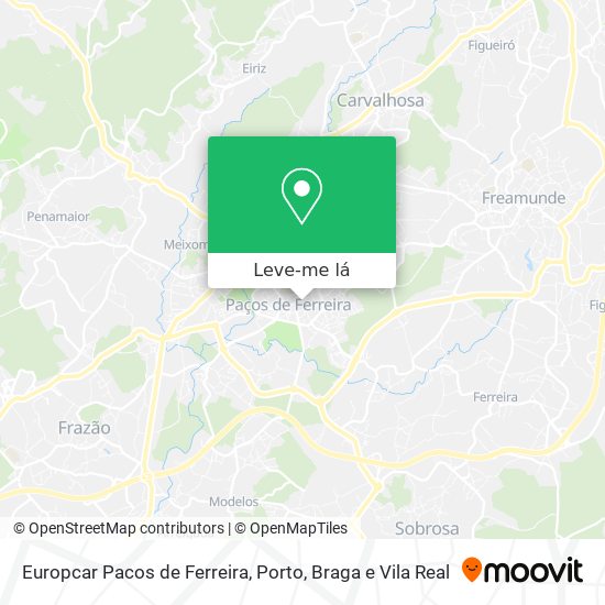 Europcar Pacos de Ferreira mapa