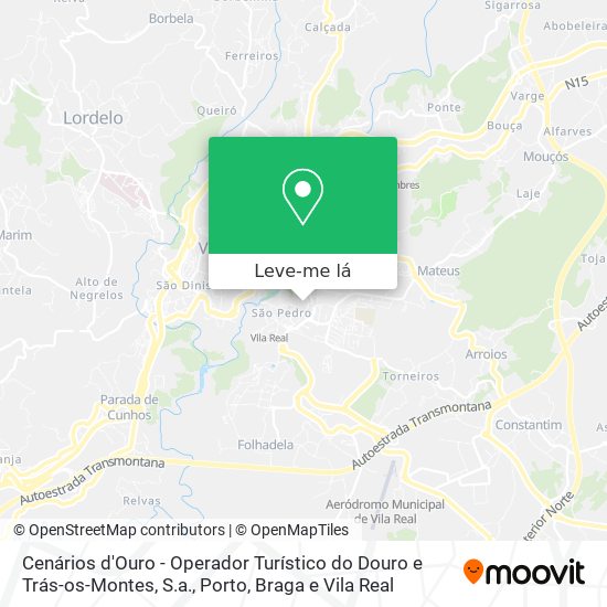 Cenários d'Ouro - Operador Turístico do Douro e Trás-os-Montes, S.a. mapa