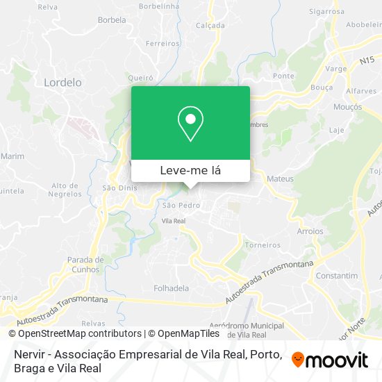 Nervir - Associação Empresarial de Vila Real mapa