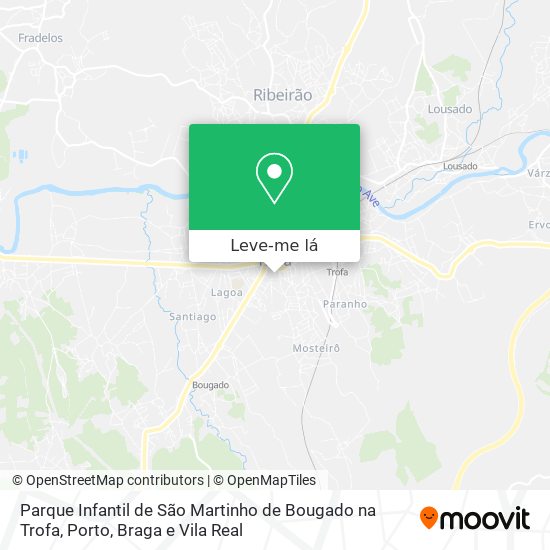 Parque Infantil de São Martinho de Bougado na Trofa mapa