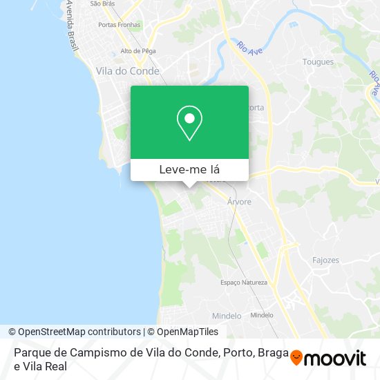 Parque de Campismo de Vila do Conde mapa