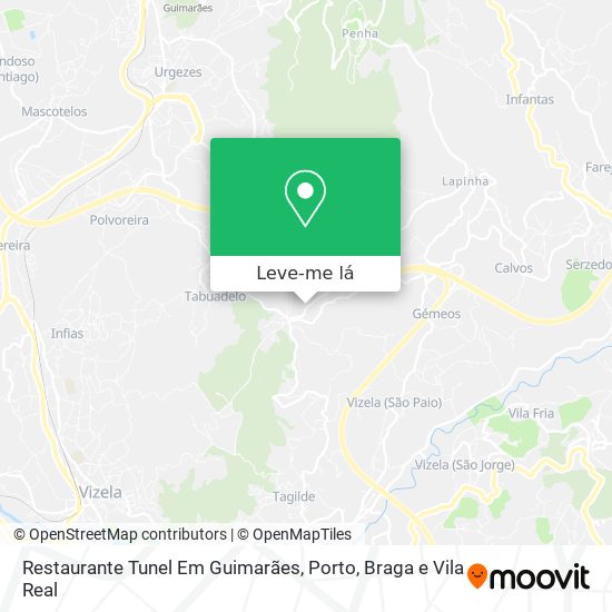 Restaurante Tunel Em Guimarães mapa
