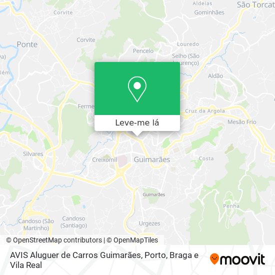 AVIS Aluguer de Carros Guimarães mapa