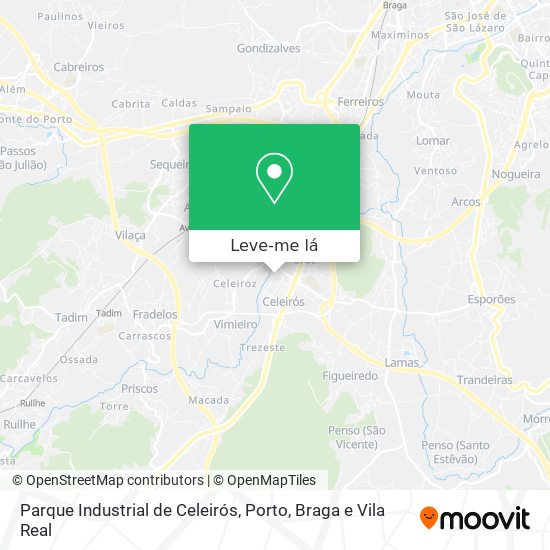 Parque Industrial de Celeirós mapa