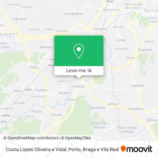 Costa Lopes Oliveira e Vidal mapa