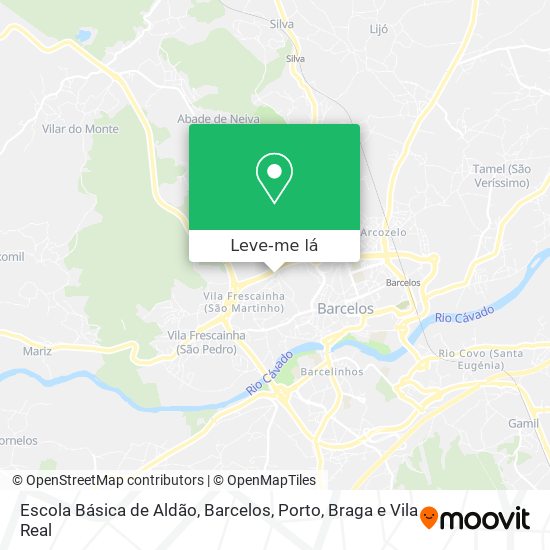 Escola Básica de Aldão, Barcelos mapa