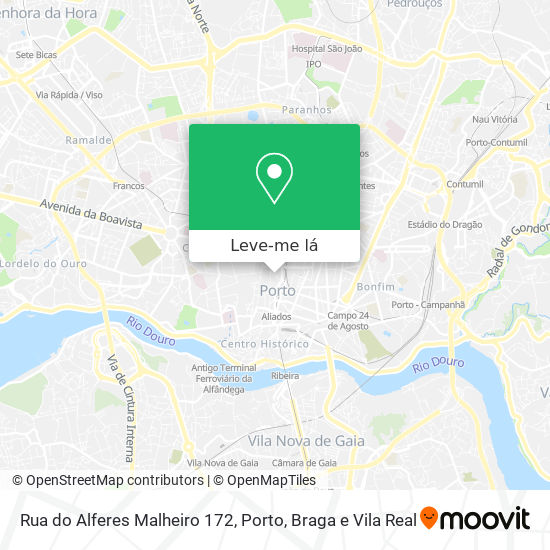 Rua do Alferes Malheiro 172 mapa