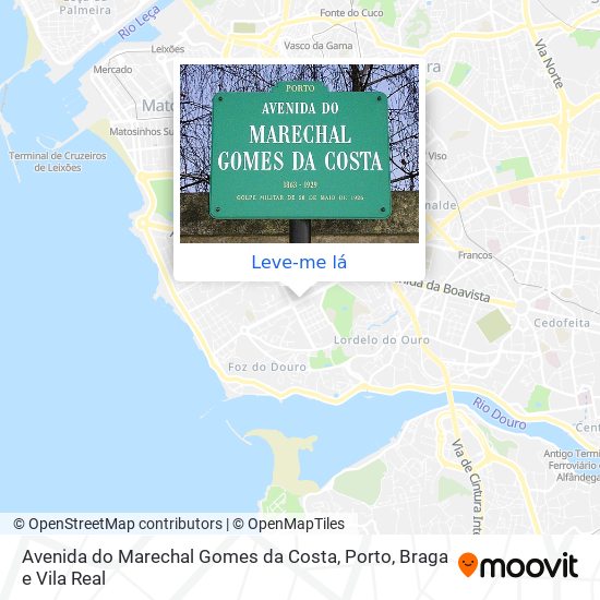 Avenida do Marechal Gomes da Costa mapa