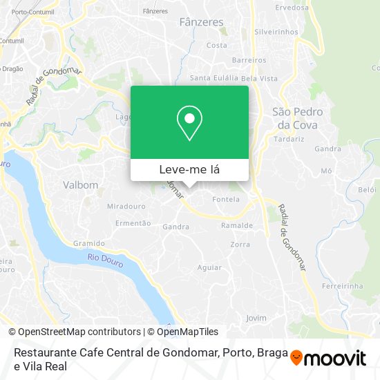 Restaurante Cafe Central de Gondomar mapa