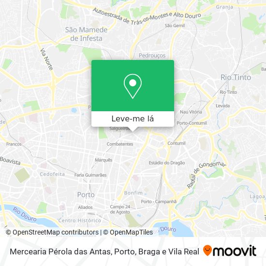 Mercearia Pérola das Antas mapa