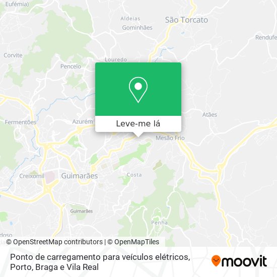 Ponto de carregamento para veículos elétricos mapa